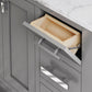 Water Creation 36 Inch Wide Cashmere Grey Single Sink Bathroom Vanity With Matching Mirror From The Madison Collection