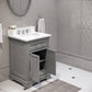 Water Creation 24 Inch Cashmere Grey Single Sink Bathroom Vanity With Faucet From The Derby Collection