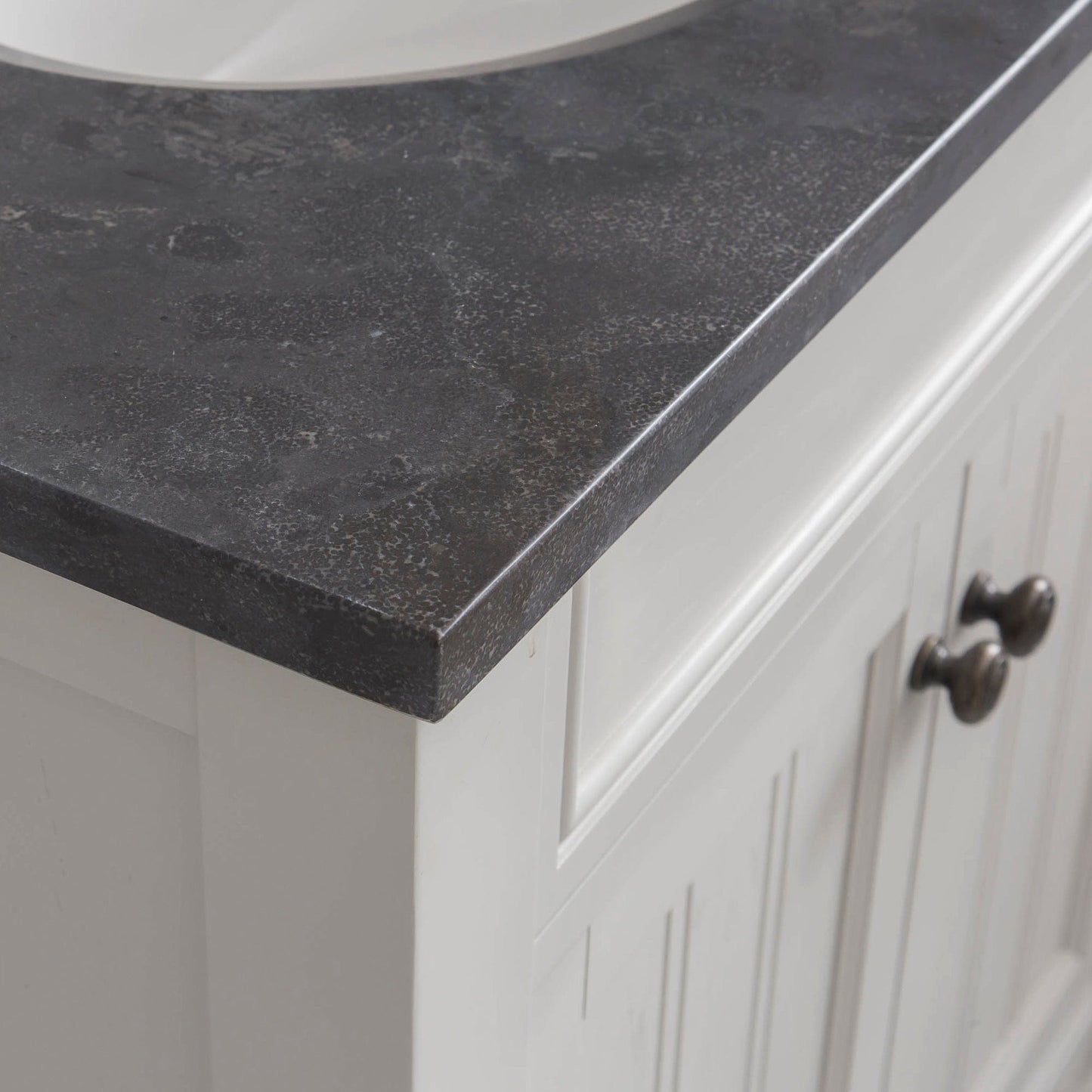 Water Creation Potenza 30" Bathroom Vanity in Earl Grey with Blue Limestone Top with Faucet