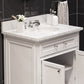 Water Creation 30 Inch Pure White Single Sink Bathroom Vanity With Matching Framed Mirror And Faucet From The Derby Collection