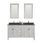 Water Creation Potenza 60" Bathroom Vanity in Earl Grey with Blue Limestone Top with Faucet and Mirror