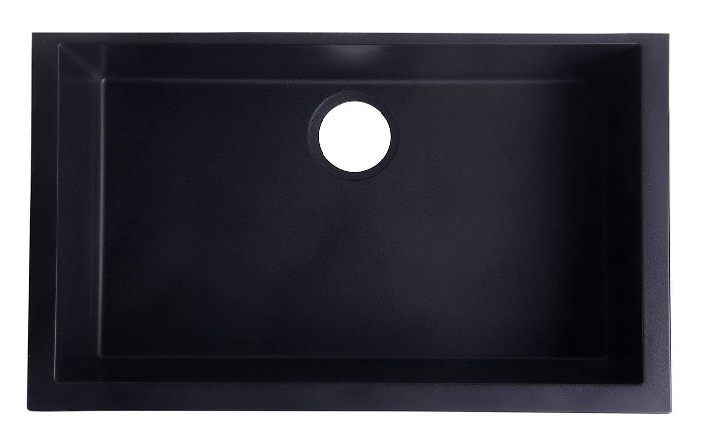 ALFI brand AB3020UM Series 30" Undermount Single Bowl Granite Composite Kitchen Sink