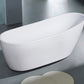 ALFI brand AB8826 68 inch White Oval Acrylic Free Standing Soaking Bathtub