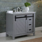 Altair 536036-GR-CA-NM Kinsley 36 Inch Single Bathroom Vanity with Carrara White Marble Countertop, Gray