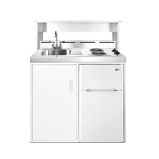 Summit C39EL 39" W x 24" D x 40" H White Exterior All-in-One Combo Kitchen - 115 Volts