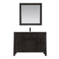 Altair Maribella 48" Single Bathroom Vanity Set in Rust Black and Carrara White Marble Countertop with Mirror