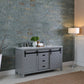 Altair Kinsley 60" Double Bathroom Vanity Set Countertop Without Mirror