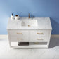 Altair 532048-WH-CA-NM Remi 48 Inch Single Bathroom Vanity with Carrara White Marble Countertop, White