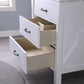 Altair Maribella 30" Single Bathroom Vanity Set in White and Carrara White Marble Countertop with Mirror