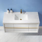 Altair 534048-WH-AW-NM Morgan 48 Inch Single Bathroom Vanity with Composite Carrara White Stone Countertop