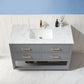 Altair 532048-GR-CA-NM Remi 48 Inch Single Bathroom Vanity with Carrara White Marble Countertop, Gray