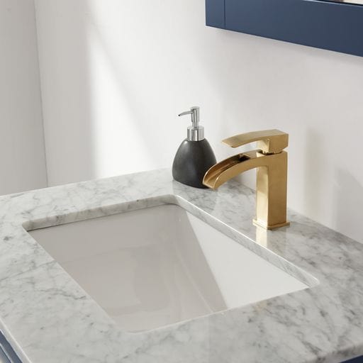 Altair 532030-RB-CA-NM Remi 30 Inch Single Bathroom Vanity with Carrara White Marble Countertop, Royal Blue