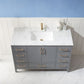 Altair 541048-RG-CA-NM Sutton 48 Inch Single Bathroom Vanity with Carrara White Marble Countertop, Royal Green