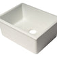 ALFI brand AB2418UD 24" x 18" Fireclay Undermount / Drop In Fireclay Kitchen Sink