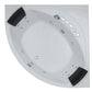 EAGO AM200  5' Rounded Modern Double Seat Corner Whirlpool Bath Tub with Fixtures